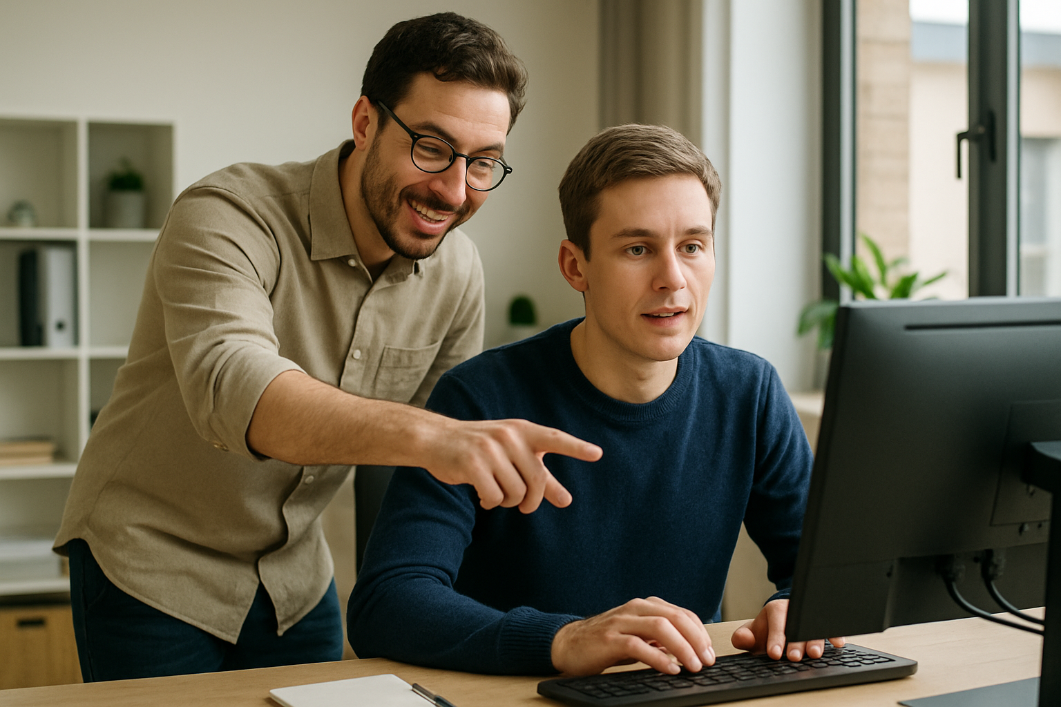 help person at a computer